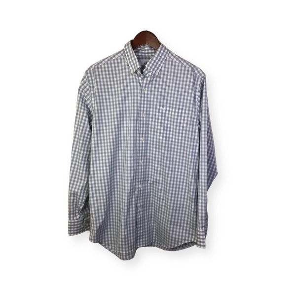 Southern Tide Classic Fit Plaid Button Front Shirt Size Medium. - Picture 1 of 10